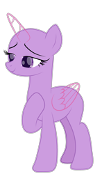 Size: 1854x3150 | Tagged: safe, artist:existencecosmos188, oc, oc only, alicorn, pony, alicorn oc, bald, base, eyelashes, female, hoof on chest, horn, mare, simple background, solo, transparent background, wings