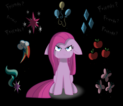Size: 1726x1484 | Tagged: safe, artist:nikytale, pinkie pie, earth pony, pony, g4, 2017, black background, crying, female, floppy ears, frown, mare, old art, pinkamena diane pie, simple background, solo