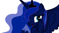 Size: 3000x1686 | Tagged: safe, artist:mkovic, princess luna, alicorn, pony, g4, cute, lunabetes, simple background, smiling, solo, transparent background, vector