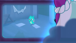 Size: 3072x1727 | Tagged: safe, screencap, opaline arcana, sparky sparkeroni, alicorn, dragon, pony, g5, haunted house (episode), my little pony: tell your tale, spoiler:g5, spoiler:my little pony: tell your tale, spoiler:tyts01e31, baby, baby dragon, duo, duo male and female, female, high res, male, mare, open mouth, open smile, smiling, youtube link