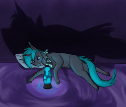 Size: 2000x1700 | Tagged: safe, artist:stray prey, oc, oc only, oc:lucent, pony, unicorn, lava lamp, solo