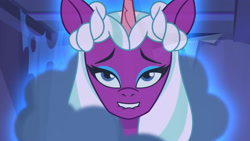 Size: 3072x1727 | Tagged: safe, screencap, opaline arcana, alicorn, pony, g5, haunted house (episode), my little pony: tell your tale, spoiler:g5, spoiler:my little pony: tell your tale, spoiler:tyts01e31, bedroom eyes, eyeshadow, female, high res, lip bite, makeup, mare, seductive, seductive look, solo, stupid sexy opaline, youtube link