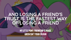 Size: 1920x1080 | Tagged: safe, edit, edited screencap, editor:quoterific, screencap, pinkie pie, spike, twilight sparkle, dragon, earth pony, pony, unicorn, g4, green isn't your color, season 1, female, forever, frown, grin, looking at each other, looking at someone, male, mare, smiling, trio, unicorn twilight