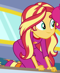 Size: 625x754 | Tagged: safe, screencap, pinkie pie, sunset shimmer, human, equestria girls, equestria girls specials, g4, my little pony equestria girls: better together, my little pony equestria girls: sunset's backstage pass, clothes, cropped, pajamas