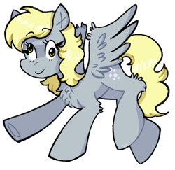 Size: 1280x1246 | Tagged: safe, artist:paamyu, derpy hooves, pegasus, pony, g4, chest fluff, female, simple background, solo, transparent background