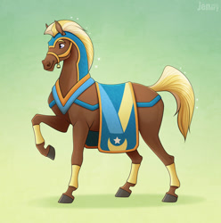 Size: 891x897 | Tagged: safe, artist:jenery, haakim, earth pony, pony, saddle arabian, g4, male, smiling, solo, stallion