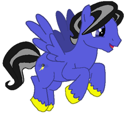 Size: 425x394 | Tagged: safe, artist:asdflove, artist:selenaede, artist:taionafan369, oc, oc only, oc:treadshot, pegasus, pony, series:the chronicles of nyx, base artist:selenaede, base used, cloven hooves, colored hooves, next generation, offspring, parent:oc:skywind, parent:rainbow dash, parents:canon x oc, parents:skydash, reference to another series, simple background, solo, transparent background, unshorn fetlocks
