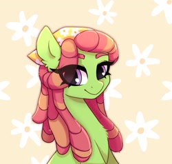 Size: 1950x1860 | Tagged: safe, artist:_alixxie_, tree hugger, earth pony, pony, g4, bandana, bust, dreadlocks, female, looking at you, mare, portrait, smiling, smiling at you, solo