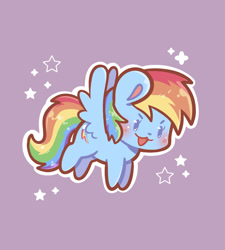 Size: 1080x1200 | Tagged: safe, artist:typhwosion, rainbow dash, pegasus, pony, g4, :3, blushing, chibi, open mouth, open smile, smiling, solo