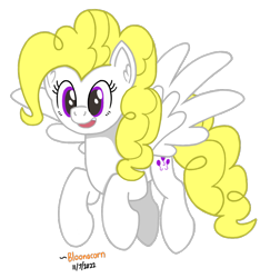 Size: 1035x1064 | Tagged: safe, artist:bloonacorn, surprise, pegasus, pony, g1, g4, adoraprise, cute, female, flying, g1 to g4, generation leap, mare, open mouth, open smile, simple background, smiling, spread wings, surprise can fly, transparent background, wings