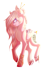 Size: 1839x2721 | Tagged: safe, artist:prettyshinegp, oc, oc only, earth pony, pony, earth pony oc, female, hairpin, mare, raised hoof, simple background, solo, transparent background