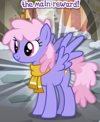 Size: 461x563 | Tagged: safe, gameloft, rainbowshine, pegasus, pony, g4, clothes, female, mare, meme, scarf, solo, wow! glimmer