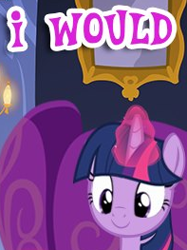 Size: 197x263 | Tagged: safe, gameloft, twilight sparkle, pony, g4, cropped, female, glowing, glowing horn, horn, mare, meme, wow! glimmer