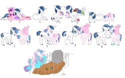 Size: 1280x799 | Tagged: safe, artist:hate-love12, princess cadance, princess flurry heart, shining armor, alicorn, pony, unicorn, g4, age progression, baby, baby pony, crying, deviantart watermark, elderly, father and child, father and daughter, female, forehead kiss, gravestone, immortality blues, implied death, kissing, male, obtrusive watermark, older, older flurry heart, scruff, simple background, transparent background, watermark
