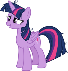 Size: 3000x3162 | Tagged: safe, artist:cloudy glow, twilight sparkle, alicorn, pony, g4, my little pony best gift ever, .ai available, female, high res, mare, messy mane, simple background, solo, transparent background, twilight sparkle (alicorn), vector