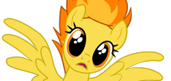 Size: 1300x614 | Tagged: safe, artist:gmaplay, spitfire, pegasus, pony, g4, adorable face, cute, cutefire, simple background, solo, transparent background, vector