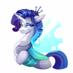 Size: 4096x4096 | Tagged: safe, artist:buvanybu, rarity, changeling, g4, changelingified, rariling, solo, species swap