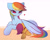 Size: 2710x2160 | Tagged: safe, artist:shavurrr, rainbow dash, scootaloo, pegasus, pony, g4, chest fluff, cute, duo, duo female, eye clipping through hair, eyes closed, female, filly, floating heart, foal, heart, high res, lying down, mare, on side, prone, scootalove, signature, simple background, smiling, spread wings, wing blanket, winghug, wings