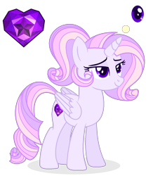 Size: 1488x1632 | Tagged: safe, artist:existencecosmos188, oc, oc only, alicorn, pony, alicorn oc, eyelashes, female, heart, horn, mare, simple background, smiling, solo, transparent background, wings