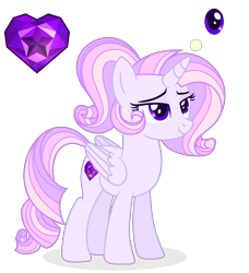 Size: 1488x1632 | Tagged: safe, artist:existencecosmos188, oc, oc only, alicorn, pony, g4, alicorn oc, eyelashes, female, heart, horn, mare, simple background, smiling, solo, transparent background, wings