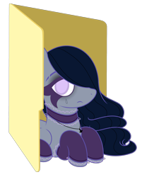 Size: 1942x2413 | Tagged: safe, artist:kb-gamerartist, artist:stryapastylebases, oc, oc only, oc:trix, earth pony, pony, base used, choker, clothes, eyeshadow, female, folder, hair over one eye, jewelry, lying down, makeup, mare, necklace, prone, simple background, solo, stockings, tattoo, thigh highs, transparent background