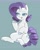 Size: 2507x3097 | Tagged: safe, artist:gakushuogawa, rarity, pony, unicorn, g4, chubby, female, green background, high res, lidded eyes, mare, simple background, sitting, solo