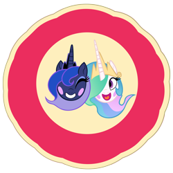 Size: 2000x2000 | Tagged: safe, artist:ponyexileart, princess celestia, princess luna, alicorn, pony, between dark and dawn, g4, high res, parachute, simple background, transparent background, vector