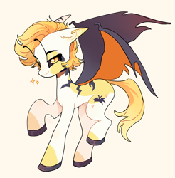 Size: 4657x4727 | Tagged: safe, artist:pandachenn, oc, bat pony, pony, solo