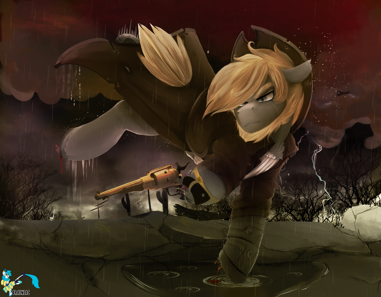 <b>fallout</b> <b>equestria</b>, beard, cactus, clothes, cloud, cowboy hat, digital art, ...