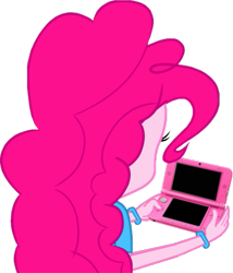 Size: 481x563 | Tagged: safe, artist:dustinwatsongkx, pinkie pie, human, equestria girls, g4, 3ds, facing away, simple background, solo, transparent background