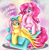 Size: 5000x5058 | Tagged: safe, artist:mailner, fluttershy, pinkie pie, earth pony, pegasus, pony, absurd resolution, bow, box, cute, duo, excited, female, heart, heart eyes, holiday, looking at each other, looking at someone, looking back, outline, present, simple background, smiling, spread wings, starry eyes, white outline, wingding eyes, wings