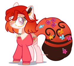 Size: 1668x1498 | Tagged: safe, artist:skyfallfrost, oc, oc:jia mei blossom, earth pony, pony, clothes, female, glasses, mare, shirt, simple background, solo, transparent background