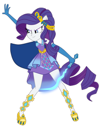 Size: 2300x2884 | Tagged: safe, artist:gmaplay, rarity, human, cheer you on, equestria girls, g4, my little pony equestria girls: better together, cape, clothes, female, gloves, high res, jewelry, long gloves, looking sideways, ponied up, shoes, simple background, sleeveless, solo, super ponied up, tiara, transparent background