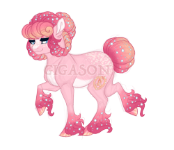 Size: 2413x2087 | Tagged: safe, artist:gigason, oc, oc:salt crystal, earth pony, pony, female, high res, magical lesbian spawn, mare, obtrusive watermark, offspring, parent:amber laurel, parent:pinkie pie, simple background, solo, transparent background, unshorn fetlocks, watermark