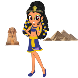Size: 1280x1280 | Tagged: safe, artist:mapleb, oc, oc only, human, anthro, equestria girls, g4, commission, egypt, egyptian, humanized, simple background, solo, transparent background