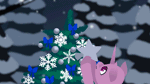 Size: 640x360 | Tagged: safe, artist:rumista, oc, pony, animated, christmas, commission, decorating, duo, holiday, snow, snowfall, winter, your character here