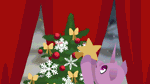Size: 640x360 | Tagged: safe, artist:rumista, oc, pony, animated, christmas, christmas tree, commission, decorating, duo, gif, holiday, snow, snowfall, tree, winter, your character here