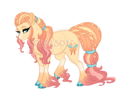 Size: 2900x2300 | Tagged: safe, artist:gigason, oc, oc only, oc:jewelry box, earth pony, pony, female, high res, magical lesbian spawn, mare, obtrusive watermark, offspring, parent:amber laurel, parent:fluttershy, simple background, solo, transparent background, unshorn fetlocks, watermark