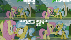 Size: 4400x2475 | Tagged: safe, edit, edited screencap, editor:quoterific, screencap, doctor fauna, fluttershy, she talks to angel