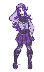 Size: 898x1439 | Tagged: safe, artist:hanapong, starlight glimmer, human, g4, beanie, commission, female, hat, humanized, outline, simple background, smiling, solo, transparent background, white outline