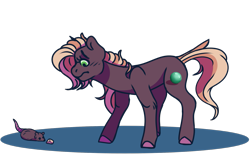 Size: 1935x1216 | Tagged: safe, artist:sweetmelon556, oc, earth pony, mouse, pony, female, mare, simple background, solo, transparent background