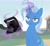 Size: 2224x2026 | Tagged: safe, artist:some_ponu, trixie, pony, unicorn, g4, camera, high res, lineless, magic, simple background, solo, telekinesis