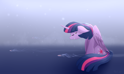 Size: 2500x1500 | Tagged: safe, artist:rejiser, twilight sparkle, alicorn, pony, g4, bullet, crying, female, sad, solo, twilight sparkle (alicorn)