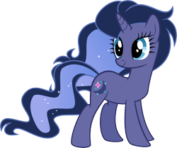 Size: 9275x7745 | Tagged: safe, artist:shootingstarsentry, oc, oc:stella, pony, unicorn, absurd resolution, base used, female, mare, offspring, parent:good king sombra, parent:king sombra, parent:princess luna, parents:lumbra, simple background, solo, transparent background
