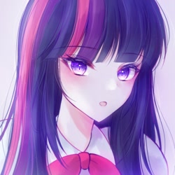 Size: 1230x1230 | Tagged: safe, artist:yume_kawa_030, twilight sparkle, human, equestria girls, g4, female, humanized, looking at you, solo