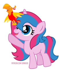 Size: 700x815 | Tagged: safe, artist:jennieoo, oc, oc:star sparkle, phoenix, pony, unicorn, female, filly, foal, gift art, patreon, patreon reward, show accurate, simple background, solo, transparent background, vector