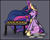 Size: 2925x2350 | Tagged: safe, artist:sadfloorlamp, twilight sparkle, alicorn, pony, g4, ^^, alicorn metabolism, burger, cartoon physics, colored, colored wings, concave belly, crown, cute, digestion without weight gain, ear fluff, eating, ethereal hair, ethereal mane, ethereal tail, eyelashes, eyes closed, featured image, female, folded wings, food, frame, french fries, glowing, glowing horn, gray background, hammerspace, hammerspace belly, high res, hoof shoes, horn, jewelry, lightly watermarked, long mane, long tail, magic, magic aura, mare, older, older twilight, older twilight sparkle (alicorn), open mouth, peytral, plate, princess twilight 2.0, regalia, simple background, sitting, slender, solo, stomach, striped mane, striped tail, stuffing, table, tail, tall, telekinesis, that pony sure does love burgers, that pony sure does love eating, thin, this will end in weight gain, twiabetes, twilight burgkle, twilight sparkle (alicorn), two toned wings, wall of tags, watermark, wings