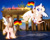 Size: 1280x1017 | Tagged: safe, artist:existencecosmos188, oc, oc only, alicorn, pony, alicorn oc, base used, duo, female, flag, germany, glowing, glowing horn, horn, magic, mare, raised hoof, smiling, telekinesis, wings
