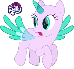 Size: 2444x2276 | Tagged: safe, artist:emperor-anri, oc, oc only, alicorn, pony, alicorn oc, bald, base, female, flying, high res, horn, looking at something, mare, signature, simple background, solo, transparent background, wings