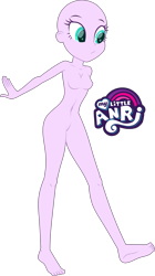 Size: 2258x4027 | Tagged: safe, artist:emperor-anri, human, equestria girls, g4, bald, barefoot, base, breasts, eyelashes, featureless breasts, feet, signature, simple background, smiling, solo, transparent background